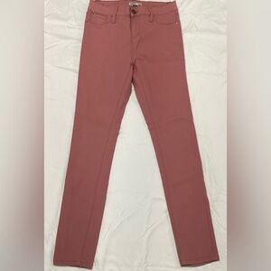 YMI Women's Hyperstretch Super Stretchy Skinny Pants in Rose Pink Large